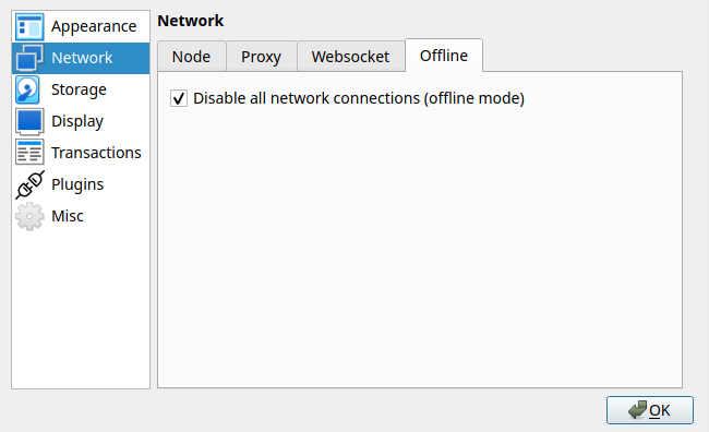 Enable offline mode