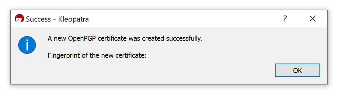 Click “Ok” to move to the next window